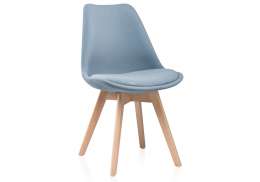 Стул деревянный Bonuss light blue / wood (49x56x81)